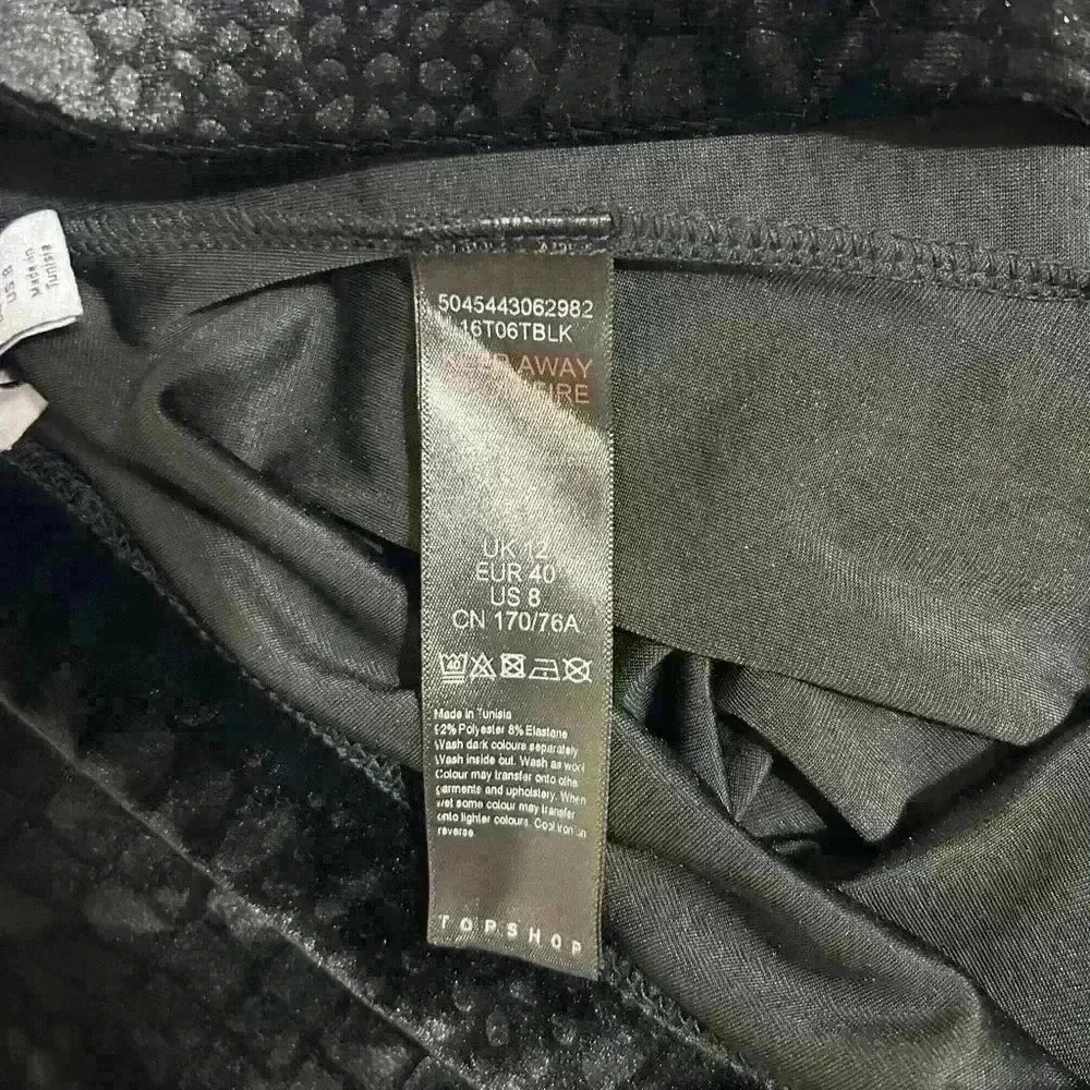 TOPSHOP SNAKESKIN PRINT VELOUR LEGGINGS - Picture 6 of 7